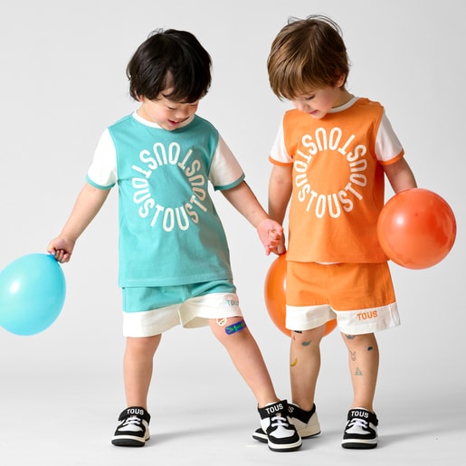 T-shirt with circular TOUS logo in Casual mist
