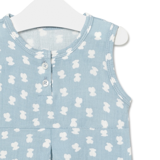 Babygrow s/m curto Bear Azul Celeste