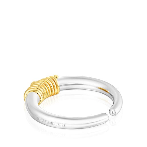 Silver and silver vermeil Lure Open ring