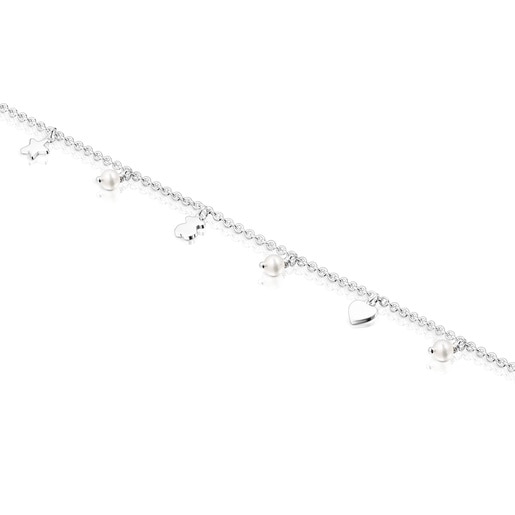 Tobillera de plata y perlas Cool Joy