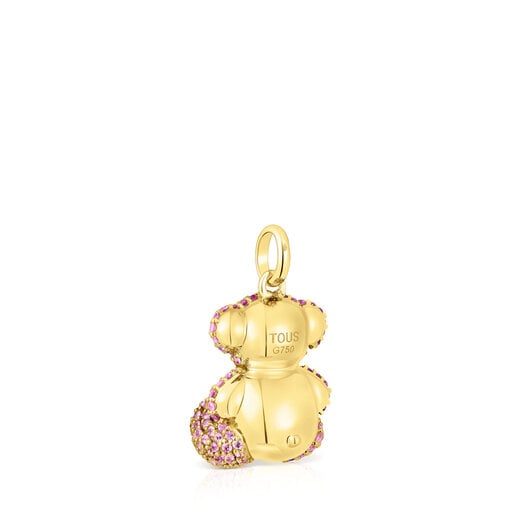 Sapphire and gold Bold Bear pendant