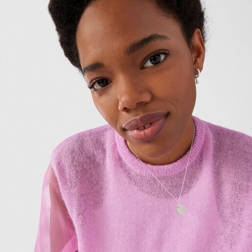 תליון מדליה במעטפת דובים קטנים מכסף סטרלינג