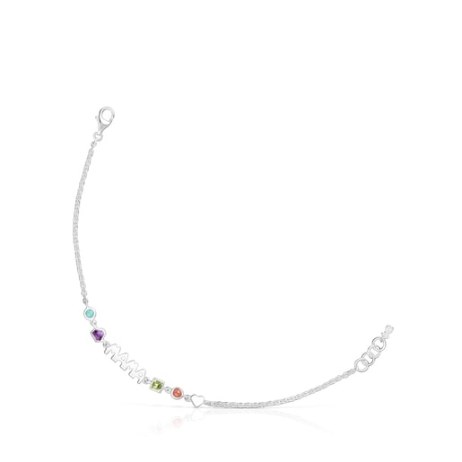 Silver TOUS Mama Bracelet with Gemstones | TOUS