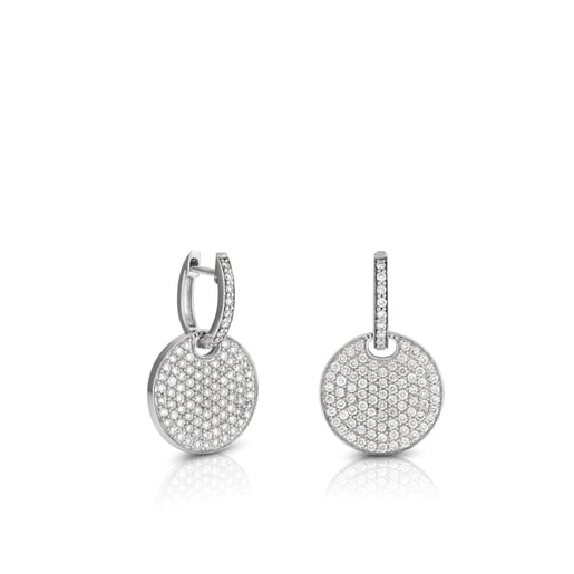 Pendientes tous oro blanco y online diamantes