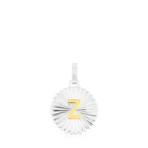 Silver and silver vermeil TOUS Alphabet letter Z medallion Pendant