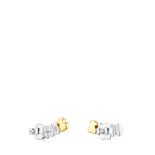 Aretes trepadores de plata y baño de oro 18 kt sobre plata Virtual Garden