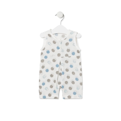 Babygrow s/m Bolinhas Azul Celeste