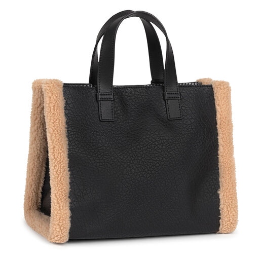 Medium black Amaya Aviator Shopping bag | TOUS