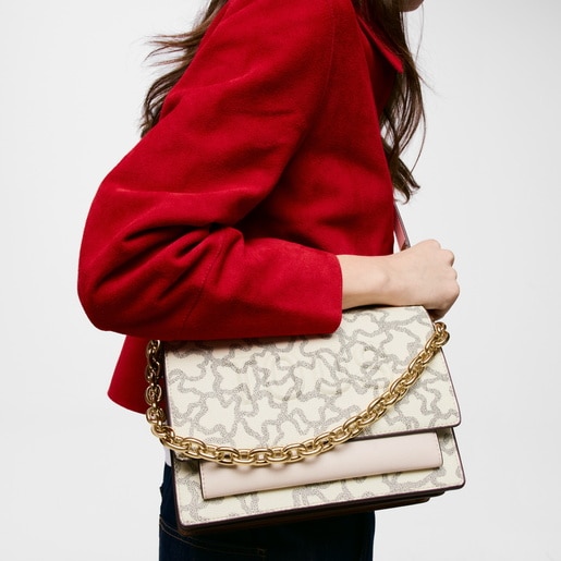 Bandolera mediana Audree Chain beige Kaos Icon