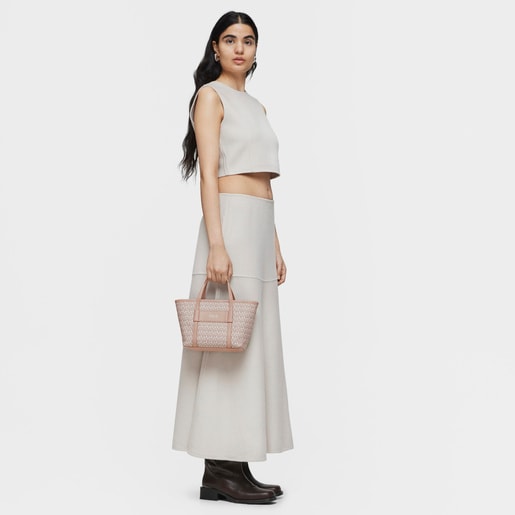 Small taupe Tote bag TOUS MANIFESTO