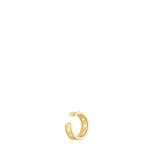 Earcuff con placcatura in oro 18 kt su argento e sagome di orsi TOUS Bear Row