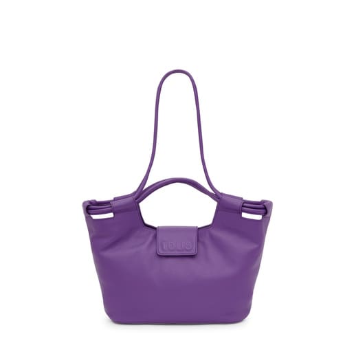 Medium purple leather Tote bag TOUS Sun