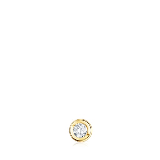 Gold TOUS Basics ear Piercing with diamond | TOUS