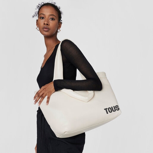 תיק סל TOUS Carol גדול בצבע בז'