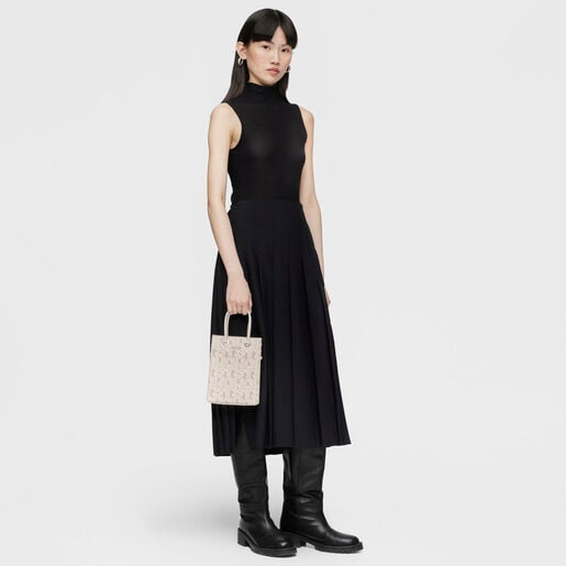 תיק קטן TOUS Manifesto בצבע בז'