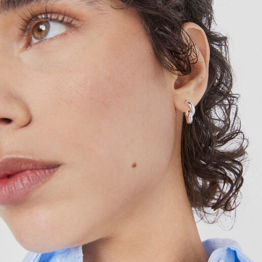 Silver Hoop earrings New Hav