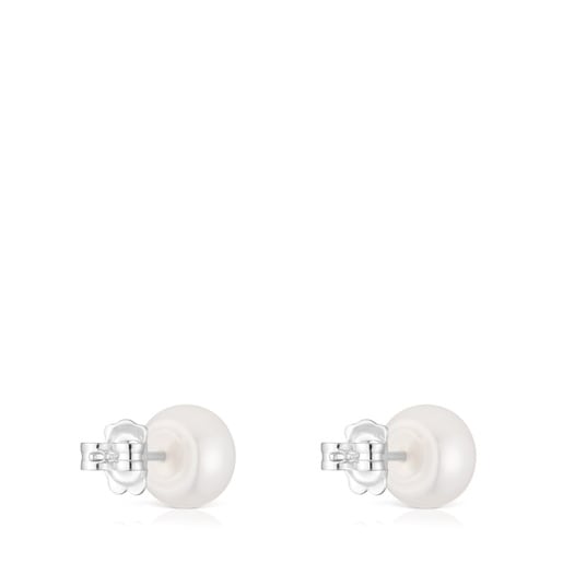 10.5 mm silver and cultured pearl Earrings TOUS Icon Pearl