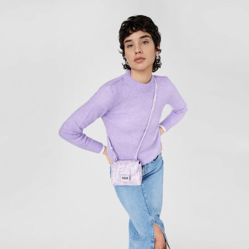 Mini sac à bandoulière Kaos Pix mauve foncé