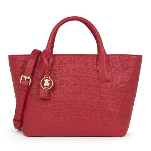 Cabas Sherton en Cuir rouge