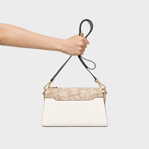 תיק צד Kaos Icon בינוני בצבע שנהב