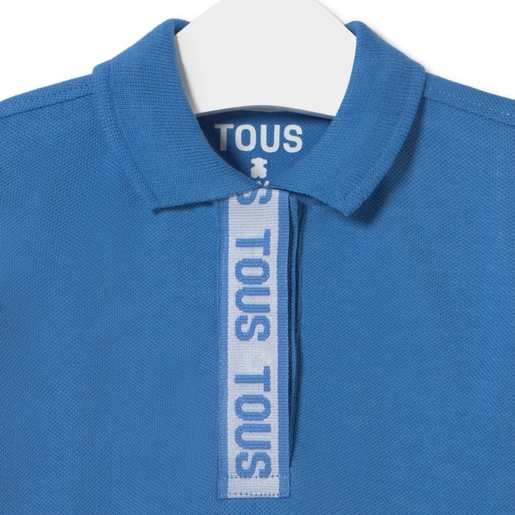 Polo-neck dress in Casual blue