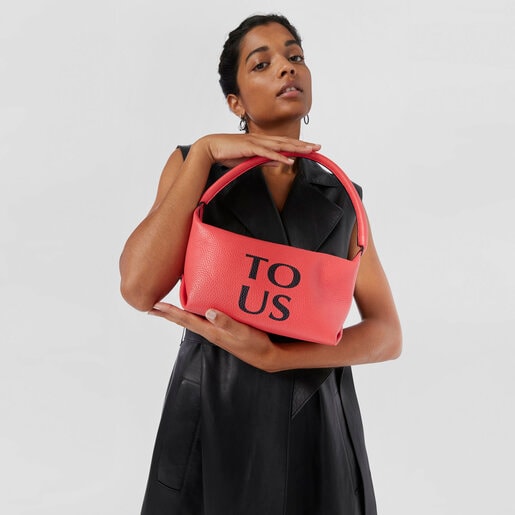 Bolso de hombro de piel coral TOUS Balloon