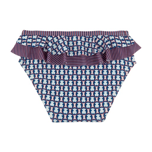 Braguita playa con volante Circle Bears Marino