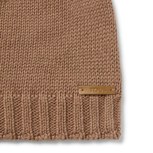 Gorro con nudo de bebé Tricot beige