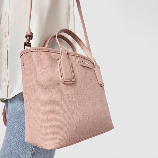 Capazo pequeño Script Day rosa