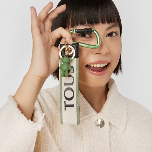 Khaki TOUS Kaos Mini Evolution Key ring | TOUS