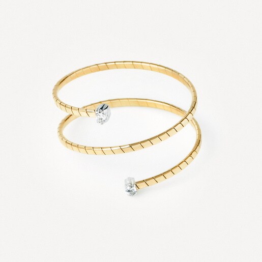 Anillo espiral de oro con diamantes TOUS ATELIER