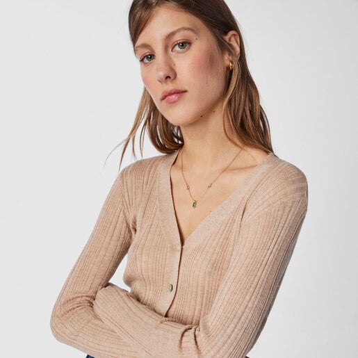 Колье Fragile Nature из вермеля с драгоценными камнями