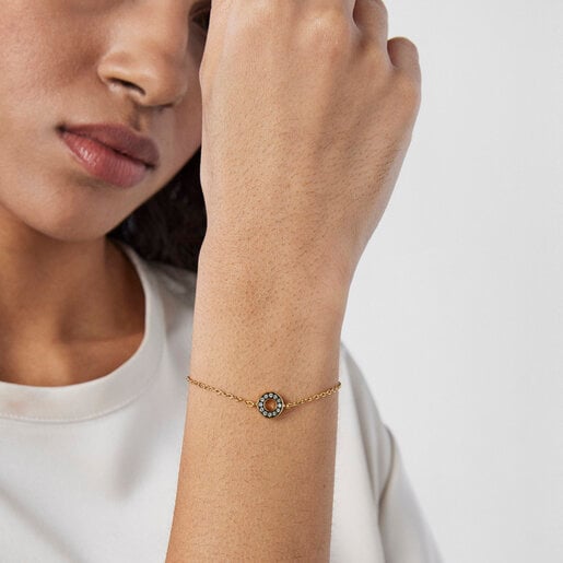 Браслет с мини-диском Nocturne из вермеля с бриллиантами