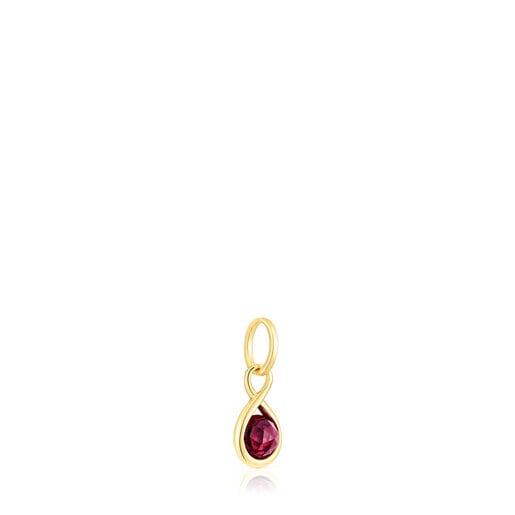 Pendente in argento vermeil con rodolite Alma Motif