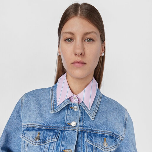 Silver TOUS Beach Disco bear ball Earrings 10 mm