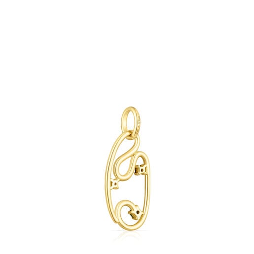 TOUS Gold Tsuri pendant with gemstones | Westland Mall