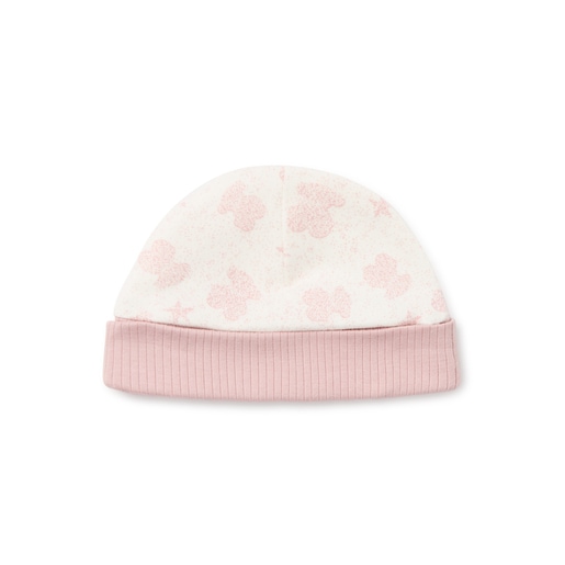 Baby pyjamas and hat set in Illusion pink