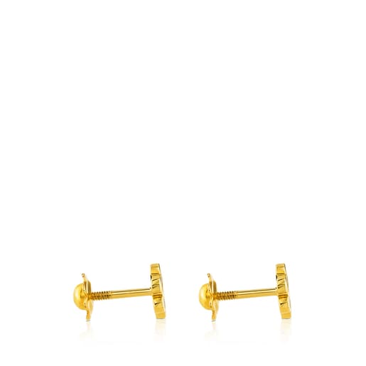 Gold New Flower Earrings