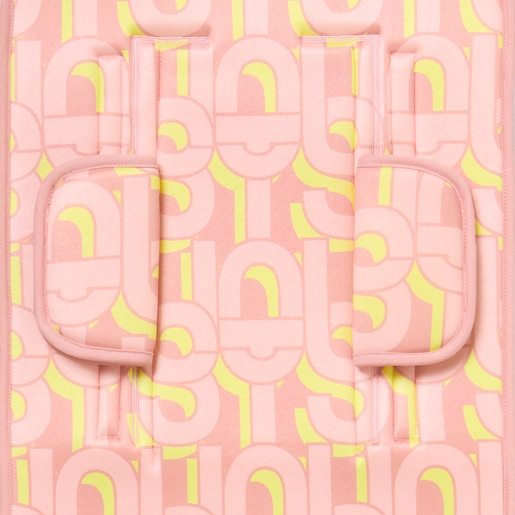 Padded pushchair mat in TOUS manifesto pink