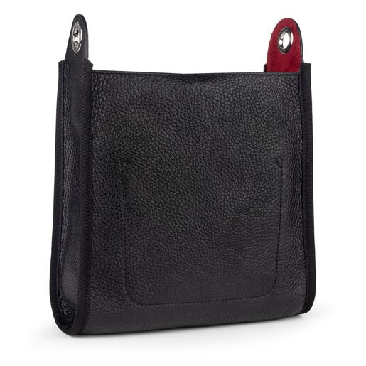 Small black Leather Leissa Shoulder bag | TOUS