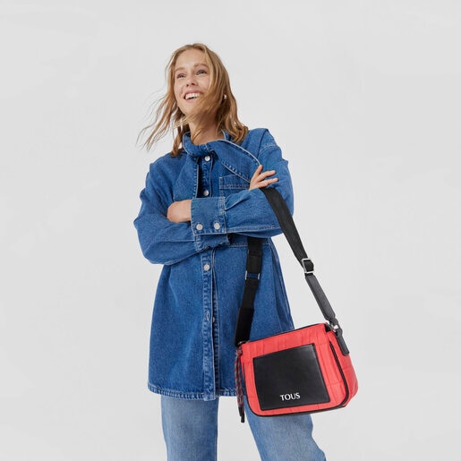 תיק צד TOUS Empire Padded בינוני בצבע אלמוג