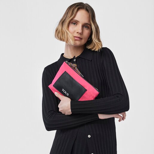 תיק איפור TOUS Empire Cotton בצבע ורוד זוהר