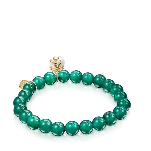 Pulsera de crisoprasas y perla Oceaan Color