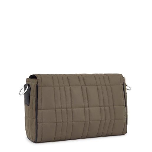 Large khaki-colored TOUS Empire Padded Crossbody bag