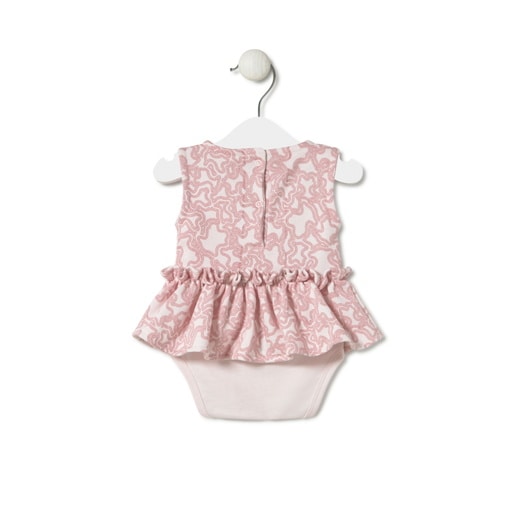 Baby girls bodysuit with skirt in KaosP pink