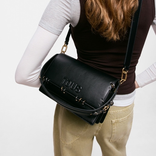 Bandolera mediana negro Audree earrings