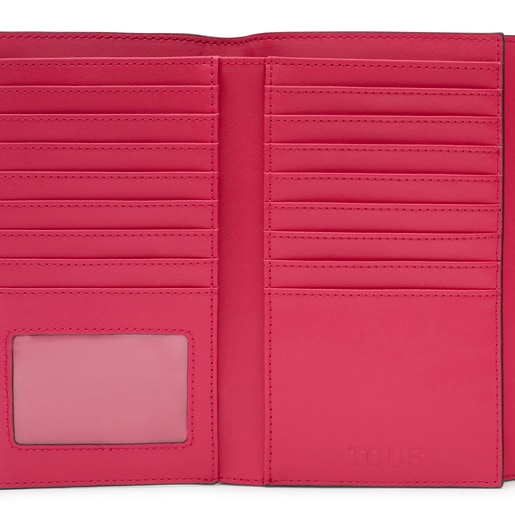 Large fuchsia-colored Flap Wallet TOUS Lucia