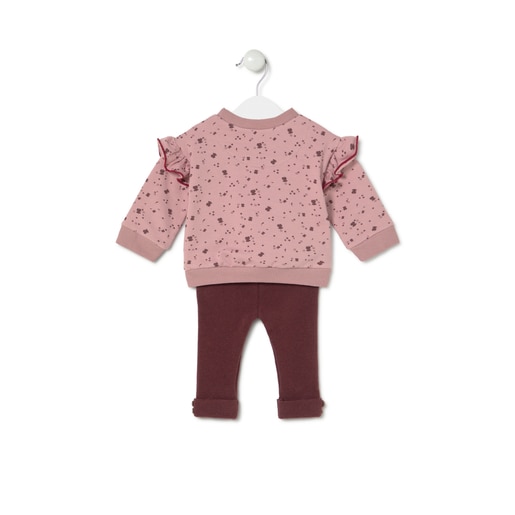 Girls outfit in Garnet pink