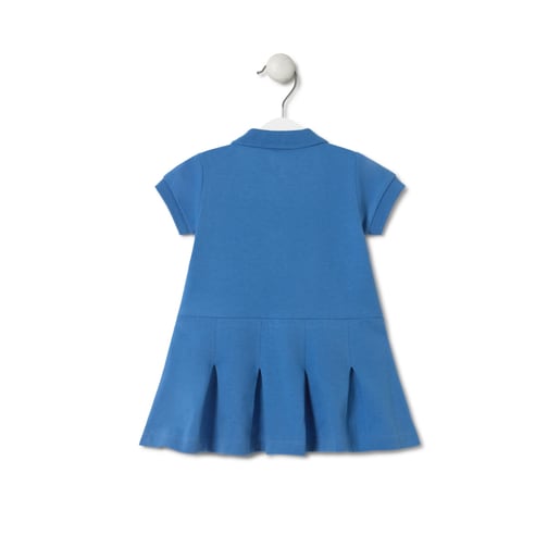 Polo-neck dress in Casual blue