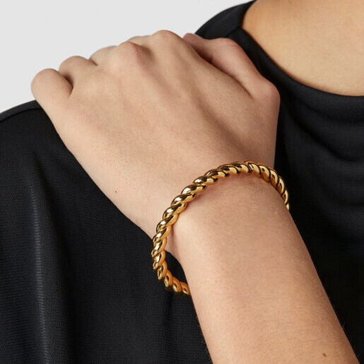 TOUS Silver vermeil Twisted Rigid Bracelet | Plaza Las Americas